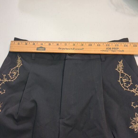 vanitas thorn embroidered tapered trousers disturbia 8 goth dark academia pants - Picture 4 of 7